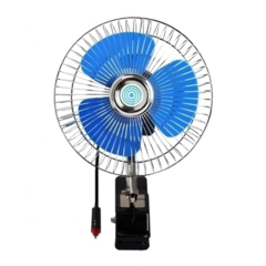 083066 VENTILADOR AUTOMOTRIZ, 6" CON PINZA ,12V OSCILATORIO , CON CONTROL DE VELOCIDADES