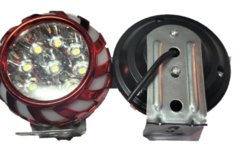 0839463 FARO DE LED PARA MOTOCICLETA, 9 LED, RGB + FIJO + ESTROBO, CARCAZA ROJO - comprar en línea