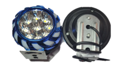 0839464 FARO DE LED PARA MOTOCICLETA, 9 LED, RGB + FIJO + ESTROBO, CARCAZA AZUL en internet