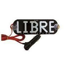 0845939 LETRERO DE LIBRE CON LUZ LED COLOR AZUL 190X93MM