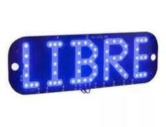 0845939 LETRERO DE LIBRE CON LUZ LED COLOR AZUL 190X93MM - comprar en línea