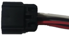 Conector de 3 terminales para cuerpo de aceleración Chevrolet, con cables rojo, blanco y negro.