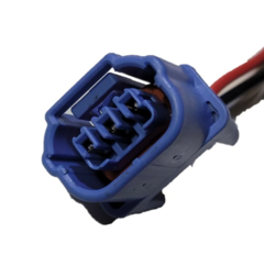 Conector de 3 terminales para sensor de cigüeñal y árbol de levas, color azul.