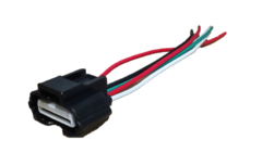 Conector de pedal sensor para vehículos Honda, Acura, Nissan y Toyota con múltiples cables.