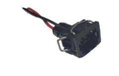 Conector de 2 terminales para sensor de temperatura de VW Golf y Jetta A3, con cables rojo y negro.