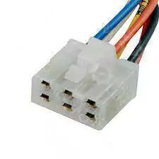 Conector de 6 terminales para palanca de Nissan Tsuru I, con múltiples cables.