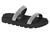 Sandália papete vizzano duas tiras largas strass preta