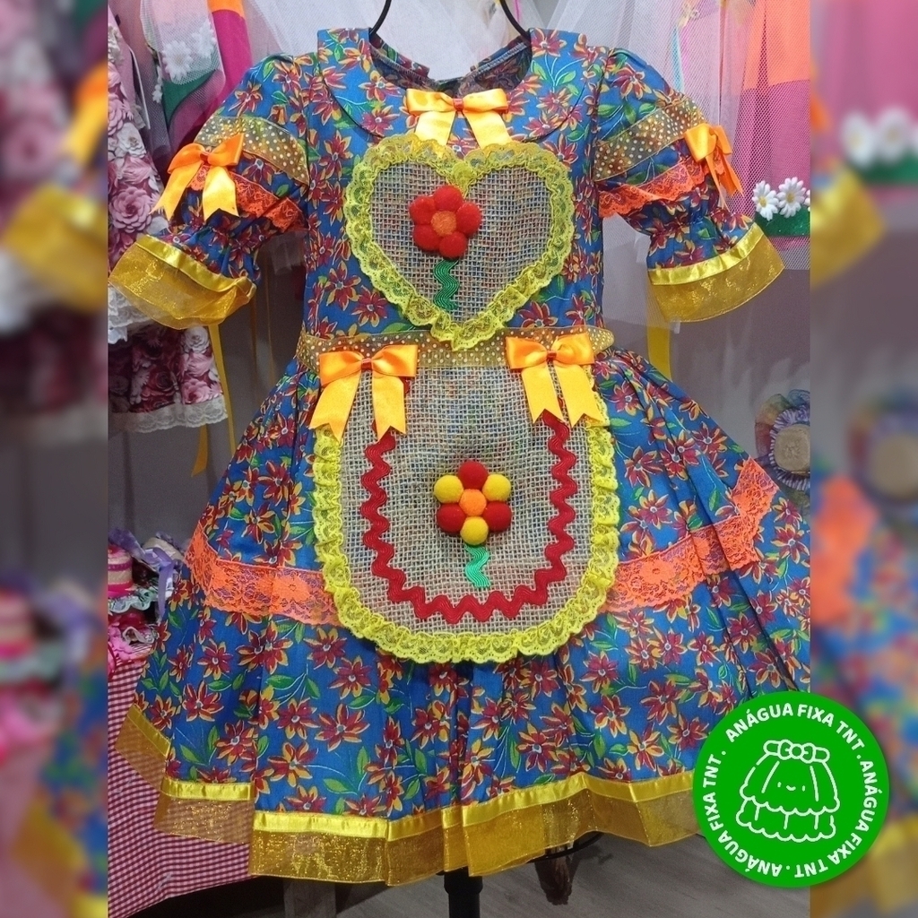 Vestido festa junina 4 shops anos