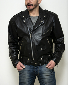 Campera de Cuero Hombre Rockera