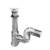 Cespol P/Lavabo C/Cubierta De Acero Tubo Flexible Bote Chico C/Tapon Push-2218C