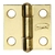 Bisagra Ligera Rectangular 1" X 1.1/16" (25mm X 27mm) Laton Brillante Con Tornillos-MX170