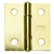 Bisagra Ligera Rectangular 1.1/2" X 1.7/16" (37mm X 35mm) Laton Brillante Con Tornillos-MX172