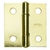 Bisagra Ligera Rectangular 3" X 2.1/16" (74mm X 50mm) Laton Brillante Con Tornillos-MX179