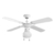 Ventilador Para Techo 42" 3 Vel 50w 4 Aspas Color Blanco Acabado Blanco Con Socket Para Lampar-V4207