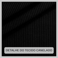 Blusa Manga Morcego Cropped Feminino Decote V Slim Preto na internet