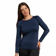 Camiseta Proteção Uv 50+ Térmica Feminina Azul - The UNI