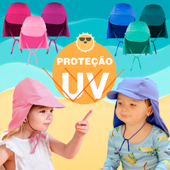 Boné Proteção Solar Infantil Bebê Uv 50+ Legendário Praia Unissex - The UNI