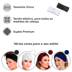 Turbante Feminino Touca Multiuso Aberto Fechado Estilosa - comprar online