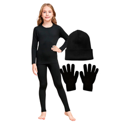 Kit Frio Completo Infantil ( Blusa + Calça + Gorro + Luva ) Flanelado Menina