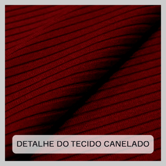 Blusa Transpassada Cropped Envelope Canelada Multiuso Plus Vinho na internet