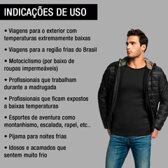 Kit Frio Flanelado Segunda Pele Completo (Blusa + Calça + Gorro + Luva) Masculino na internet