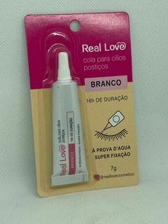 Cola Para Cilios Postiços 16 Horas Real Love Branco.