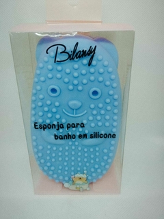 Esponja e banho - Ratinho Azul de um lado esfoliante do outro lado massageador. - comprar online