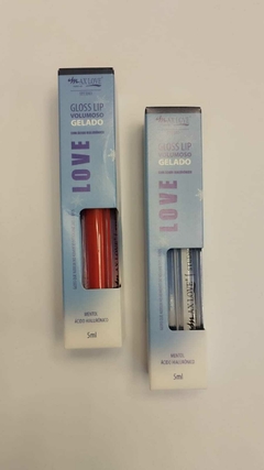 Gloss Lip Volumoso Gelado mentol ácido Hialurônico.