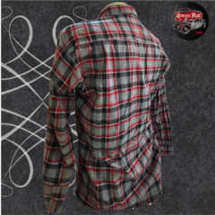 Camisa Xadrez - Cinza e Vermelho - comprar online