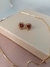 Conjunto Coração com Pedra Vermelha e Zirconias Cristal com Rodio Branco - comprar online