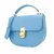 Bolsa Couro Azul Céu De Mão Estruturada Alça Correntes Vivi Hendy Bag na internet