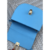 Bolsa Couro Azul Céu De Mão Estruturada Alça Correntes Vivi Hendy Bag na internet