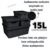 Kit 5 Caixas Organizadoras Cesto Tampa Multiuso 1,8l 5l 15l - loja online