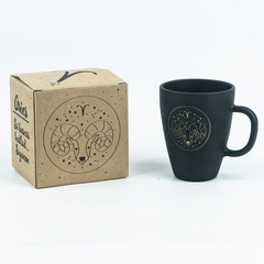 JARRO MUG VIDRIO SIGNOS ZODIACO NEGRO EN CAJA - comprar online