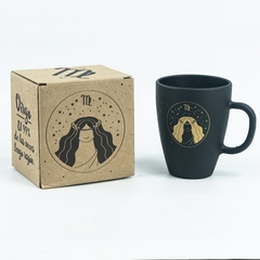 JARRO MUG VIDRIO SIGNOS ZODIACO NEGRO EN CAJA - D&S Deco Mayorista