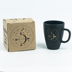 JARRO MUG VIDRIO SIGNOS ZODIACO NEGRO EN CAJA