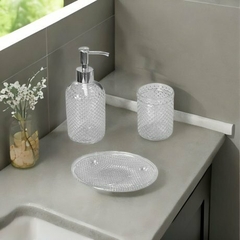 set de baño 3 piezas VIDRIO - comprar online