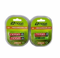 Pilas recargables AA Noga blister x 2