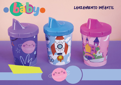 VASO ESTAMPADO 300CC CON TAPA CHUPETON INFANTIL DIA