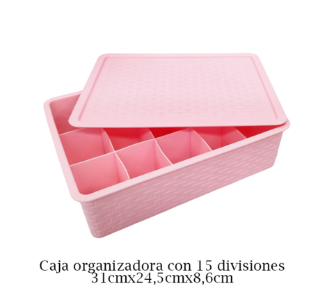 Caja organizadora de 15 divisiones
