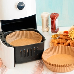 MOLDE PAPEL FREIDORA REDONDO CHICO AIR FRYER 22cm X 50 UNID