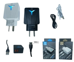 Cargador tipo C , 2 entradas usb