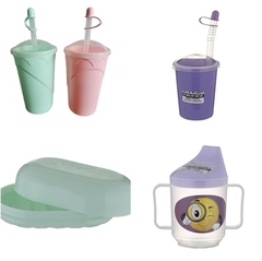 PACK X 40 PRODUCTOS INFANTIL ( 10 VASO PIQUITO, 10 JABONERAS, 10 VASOS CON SORBETE 300ML , 10 VASOS CON SORBETE 500ML)