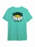 T-shirt happy girassol • verde agua