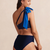 Bikini Minimal Chic Arched Blue With Bow Mermaid Beach Wear