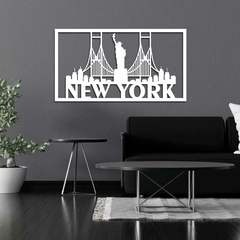 Quadro Escultura de Parede, Skyline New York - comprar online