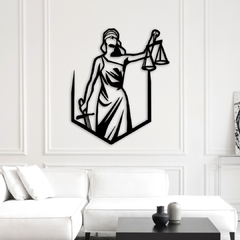 Quadro Escultura de Parede Deusa da Justiça em Acrílico - comprar online