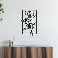 Quadro Escultura Flor Art Line em Acrílico - comprar online