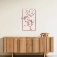 Quadro Escultura Flor Art Line em Acrílico - Parede Com Estilo | Arte e design Atual