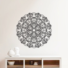 Quadro Escultura de Parede Mandala Floral, em Acrílico, relevo - comprar online